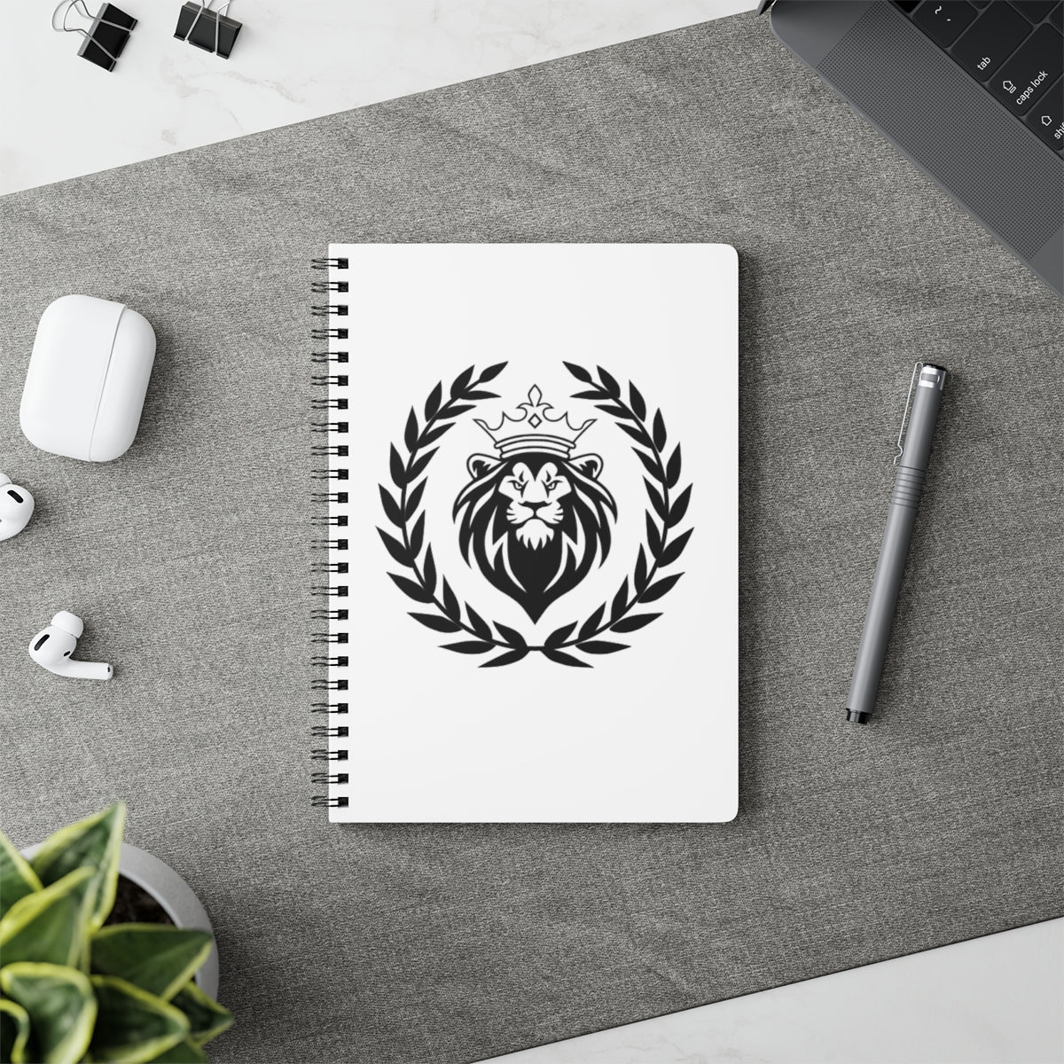 Logo Wirobound Softcover Notebook, A5